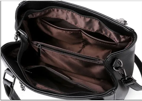 Womens Leather Handbags Top Handle Purses Totes Satchel Shoulder Bag for Ladies