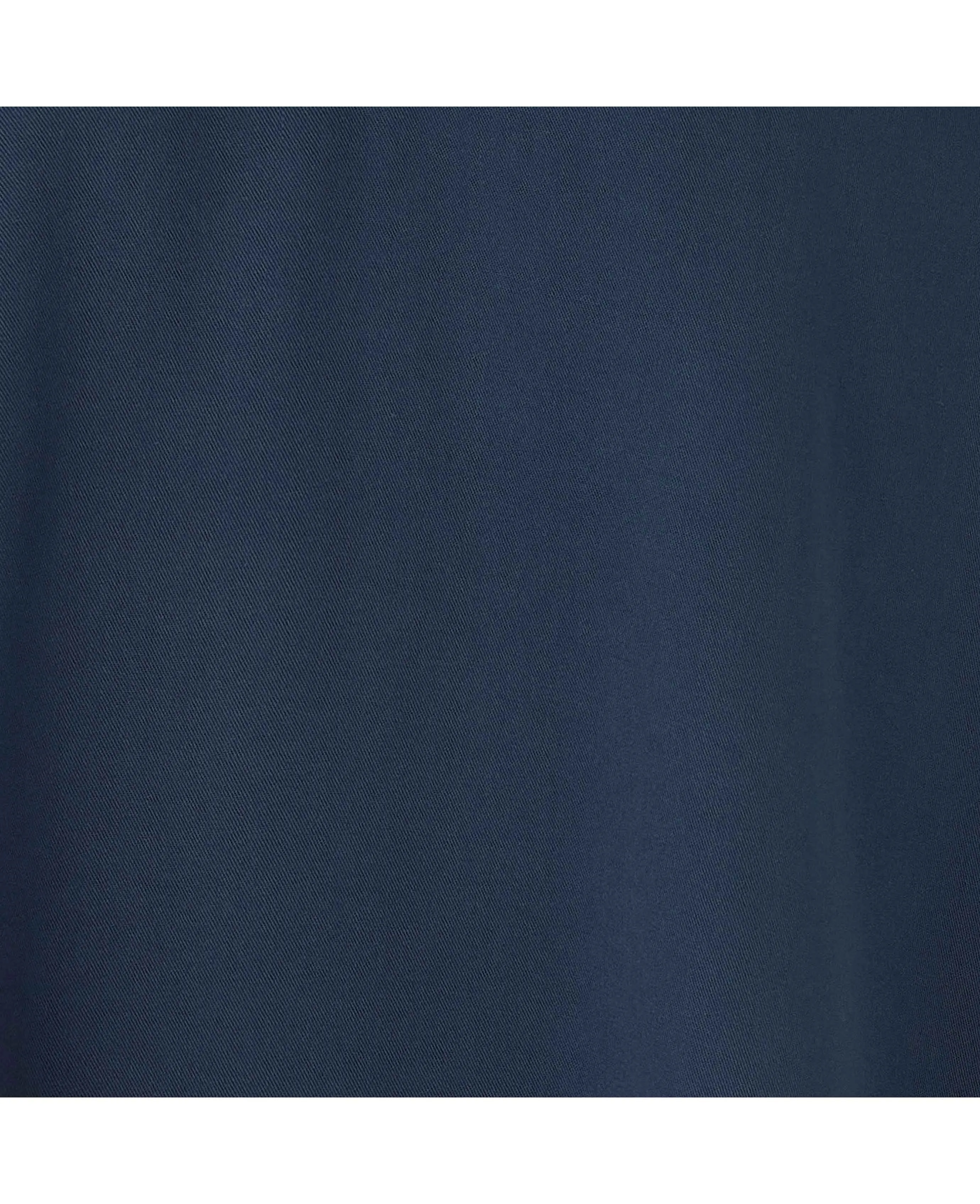 Women's Navy Viscose Twill Grandad Collar Shirt