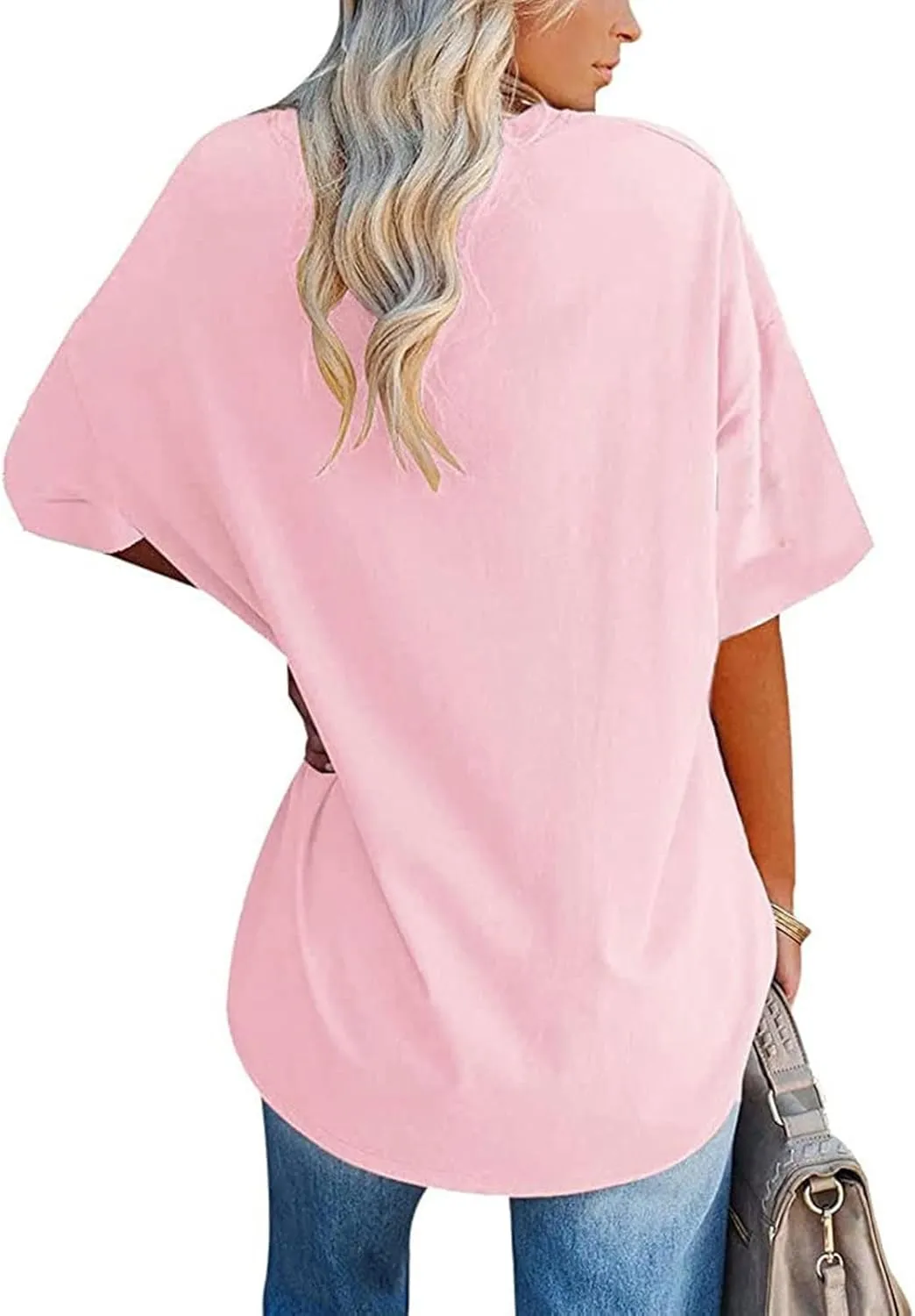 Women's Oversized T-Shirt Summer Casual Tops Short Sleeve Loose fit Tunic Basic Tees