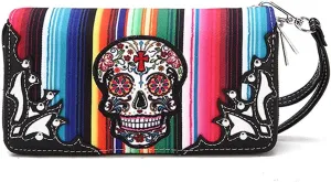 Womens [Rainbow Skull] PU Leather Fashion Bag Elegant Purse