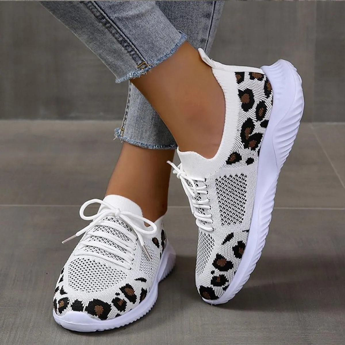 Womens Slip On Walking Shoes Non Slip Running Shoes Knitted Mesh Breathable Sneakers Athletic Tennis Sneakers Mesh Workout Casual Outdoor Leisure Sports Shoes