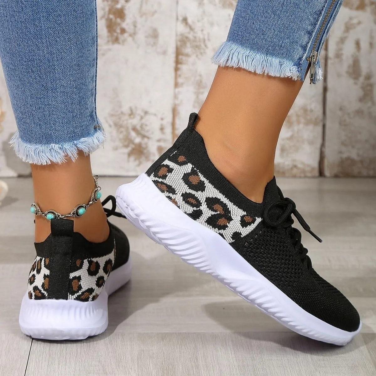 Womens Slip On Walking Shoes Non Slip Running Shoes Knitted Mesh Breathable Sneakers Athletic Tennis Sneakers Mesh Workout Casual Outdoor Leisure Sports Shoes