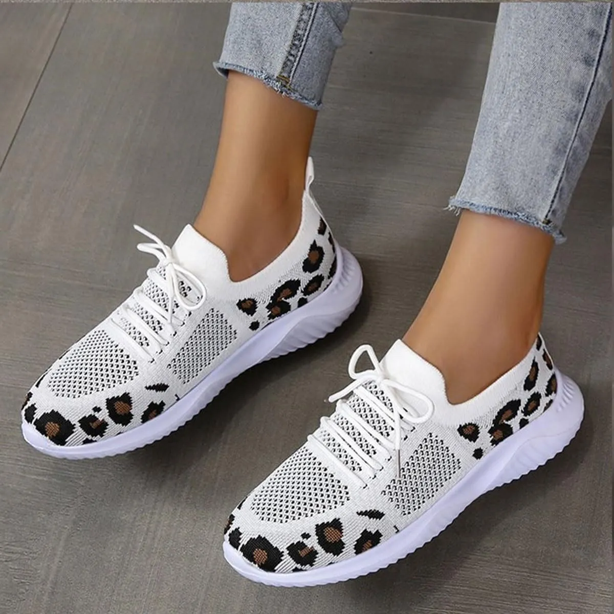 Womens Slip On Walking Shoes Non Slip Running Shoes Knitted Mesh Breathable Sneakers Athletic Tennis Sneakers Mesh Workout Casual Outdoor Leisure Sports Shoes