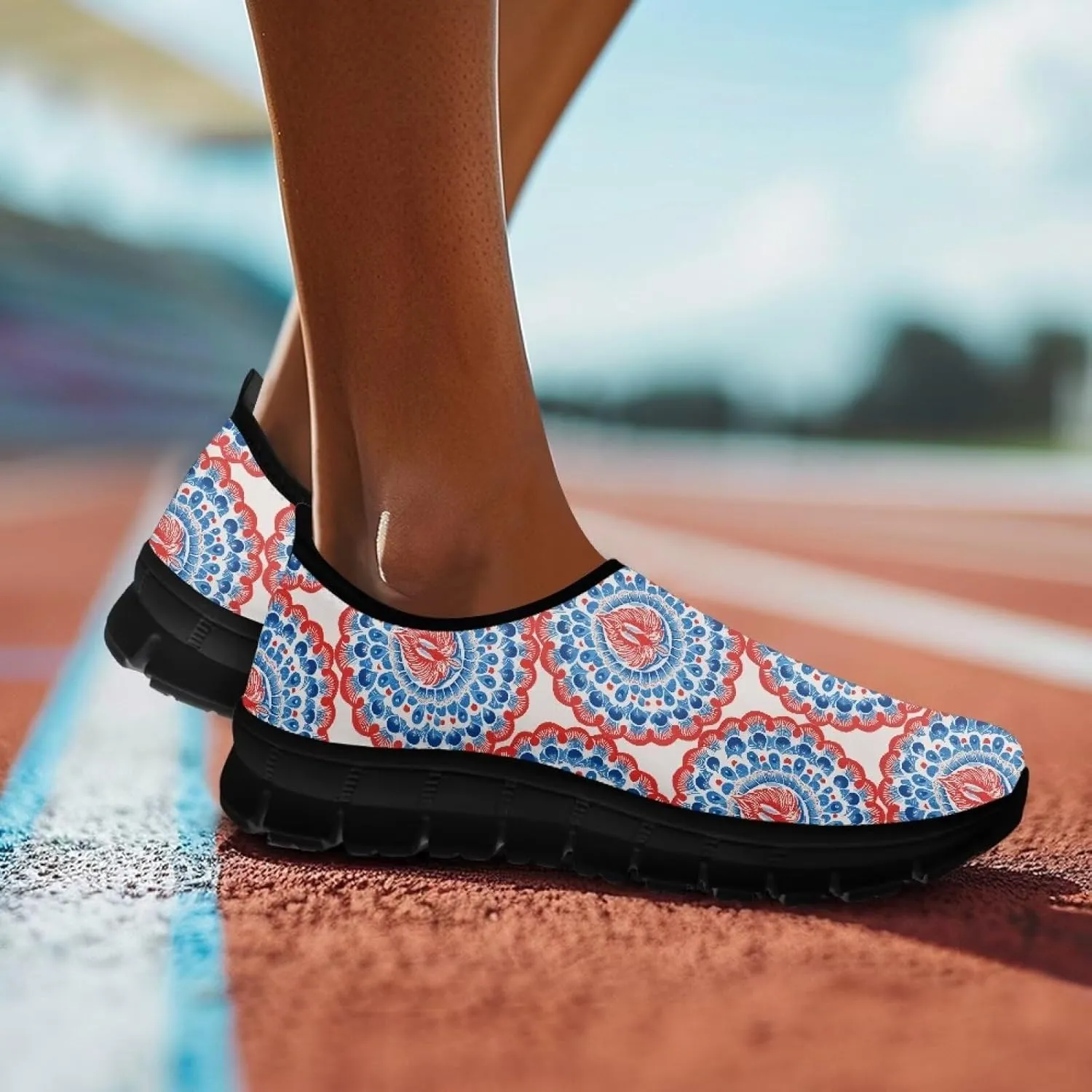 Women's Sneaker Casual Soft Slip On Shoes Low Top Breathable Lightweight Non-Slip Workout Running Sneaker for Women US 5.5-11.5