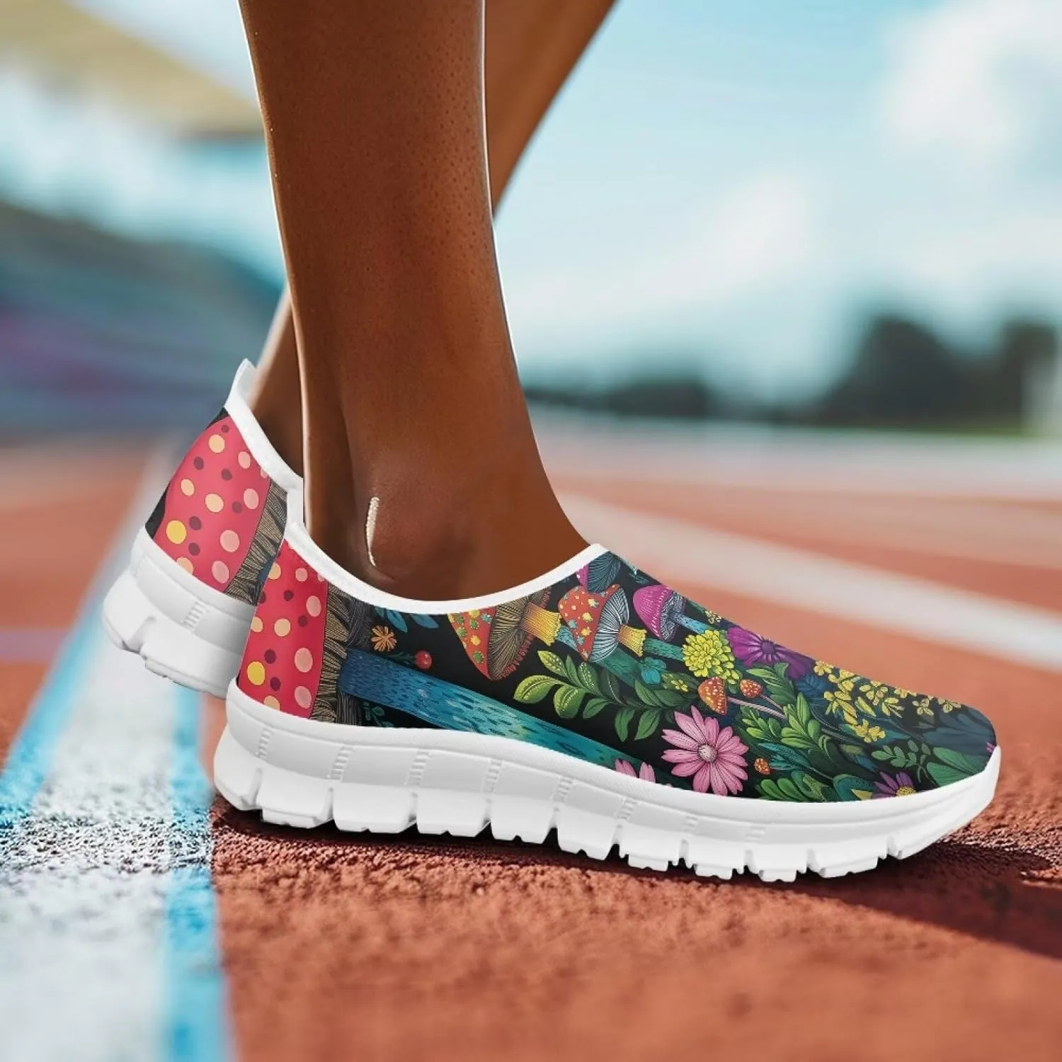 Women's Sneakers Soft Casual Low-Top Tennis Workout Sneakers Hands Free Breathable Yoga Exercise Walking Shoes for Women US 5.5-11.5