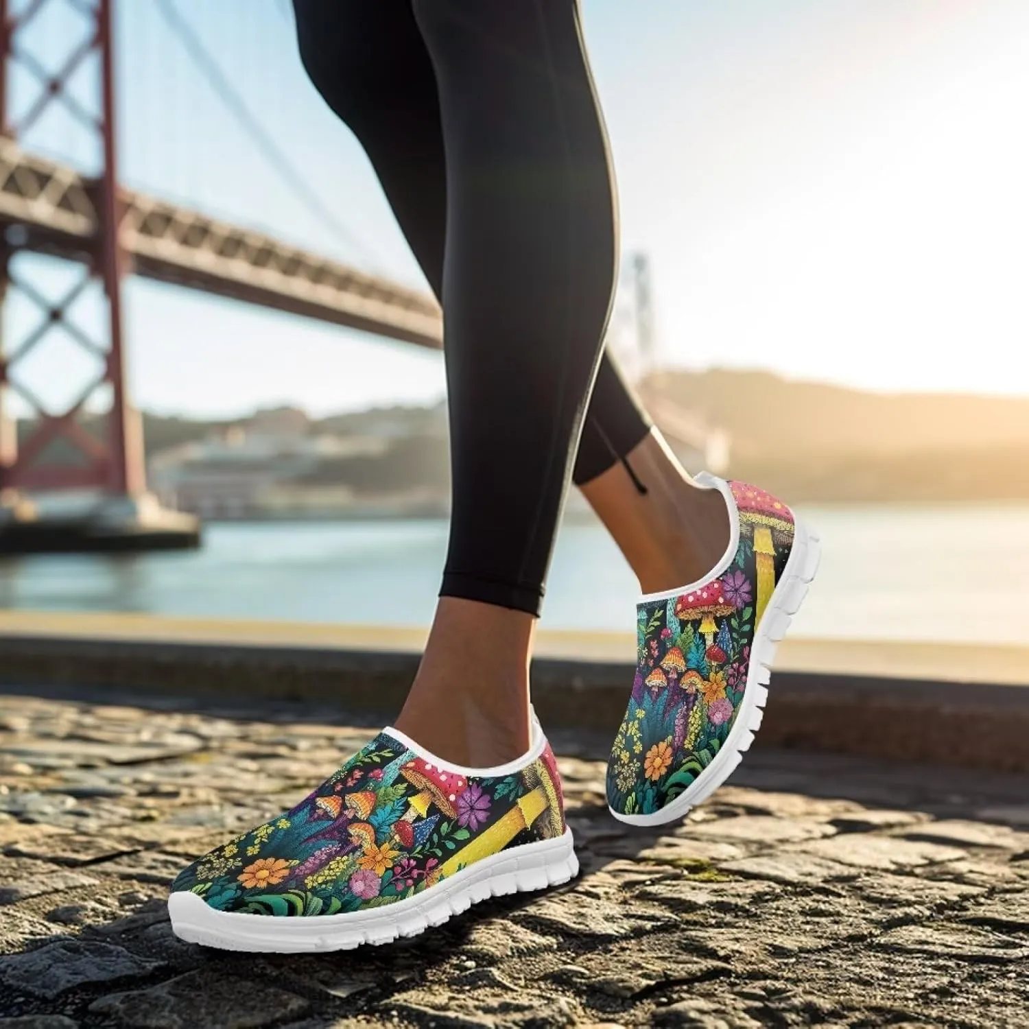Women's Sneakers Soft Casual Low-Top Tennis Workout Sneakers Hands Free Breathable Yoga Exercise Walking Shoes for Women US 5.5-11.5