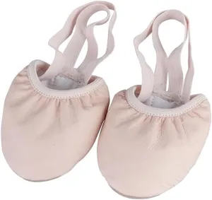 Women's Stretch Canvas Half Sole Dance Shoes Ballet Shoes Stretchy Leather Pirouette Shoes for Ballet, Lyrical, Modern, Jazz Dance, and Contemporary