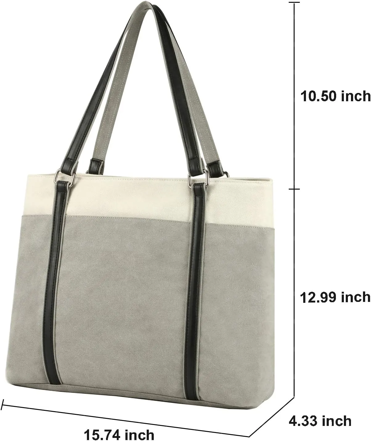Women's Work Bag with Laptop Compartment Zipper Pockets Teacher Totes Purse