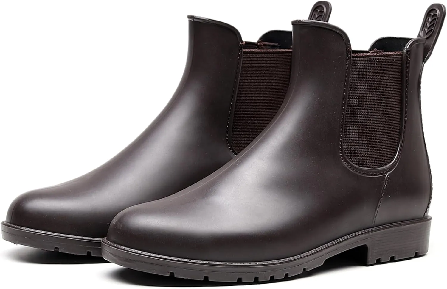 WUIWUIYU Womens Chelsea Wellington Boots Ankle Wellie Rain Boot Water Garden Slip-on Galoshes Work Shoes