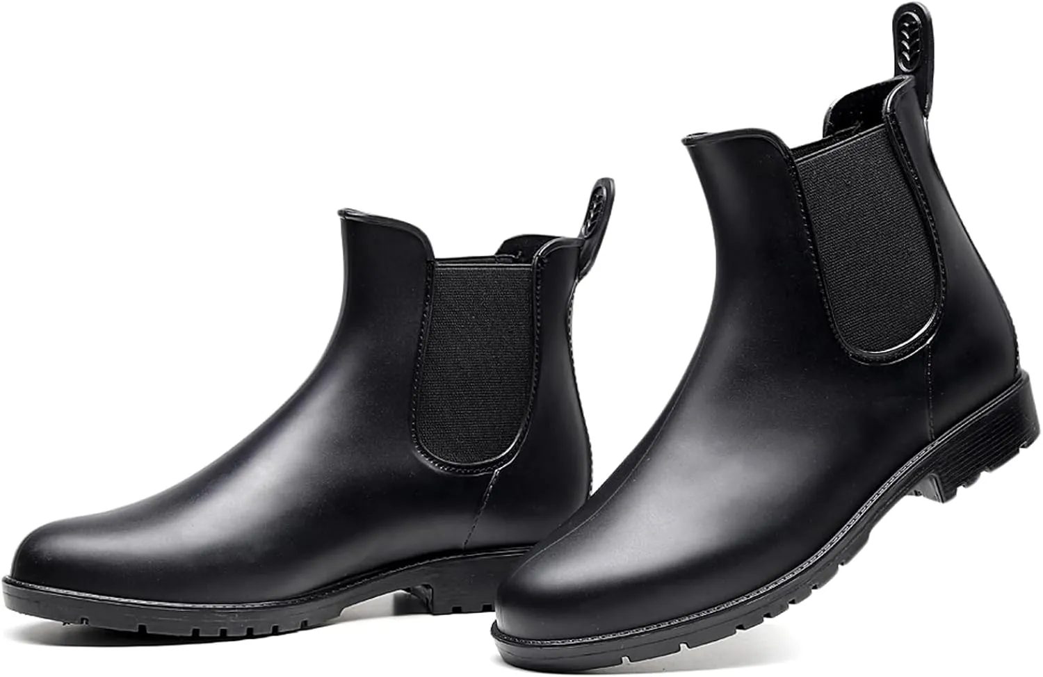WUIWUIYU Womens Chelsea Wellington Boots Ankle Wellie Rain Boot Water Garden Slip-on Galoshes Work Shoes