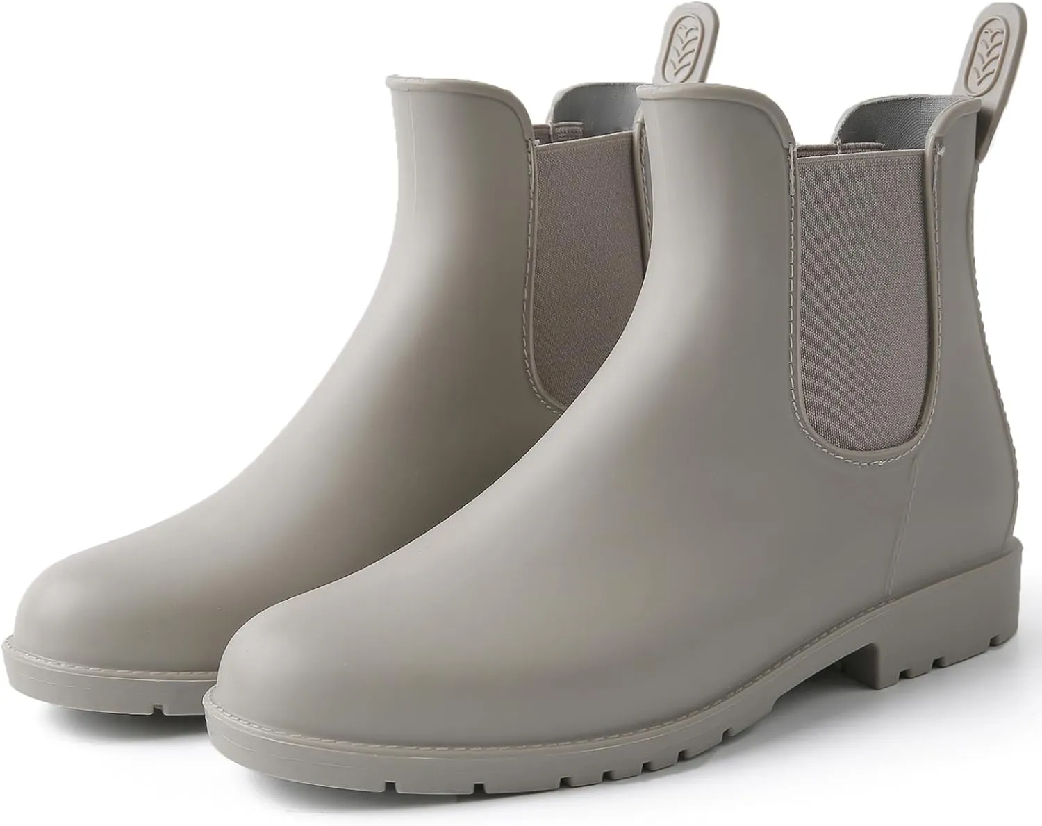 WUIWUIYU Womens Chelsea Wellington Boots Ankle Wellie Rain Boot Water Garden Slip-on Galoshes Work Shoes
