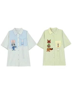 Zootopia Nick Judy Stripe Shirts