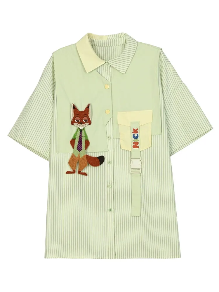 Zootopia Nick Judy Stripe Shirts