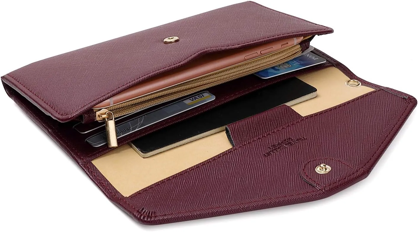 ZOPPEN Passport Holder Women Travel Wallet (Ver.5) for Women Rfid Blocking Passport Cover Case Document Organizer Wrist Strap